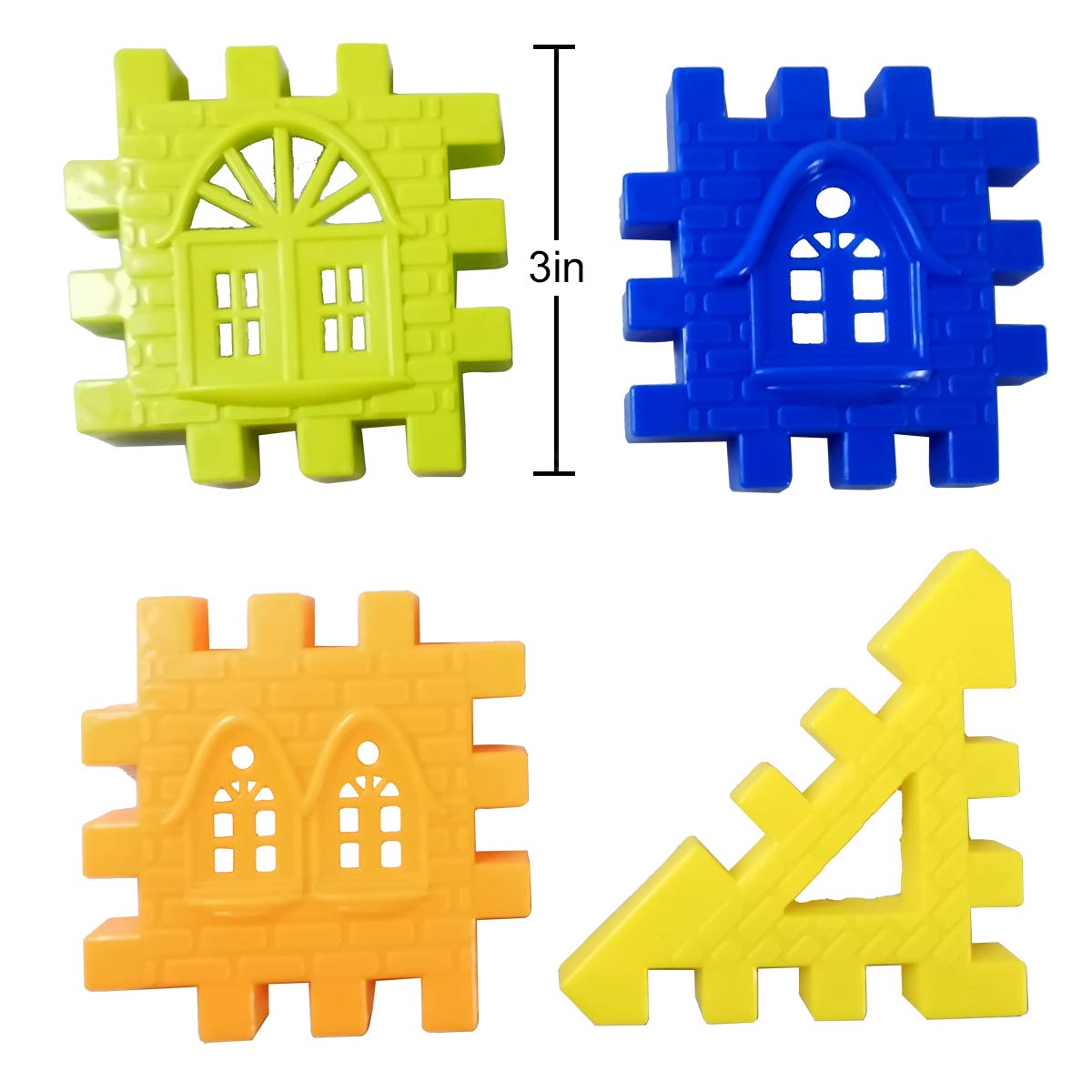 RAINBOW TOYFROG Waffle Blocks STEM Building Toys for Kids Ages 4-8, Large Kids Building Blocks with Toy Storage Container - Kindergarten Toys