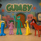 NJ Croce Gumby & Friends Bendable Action Figure Boxed Set Gumby, Pokey, Minga, Goo & Prickle Flexible and Poseable Classic Full Size Toy Set