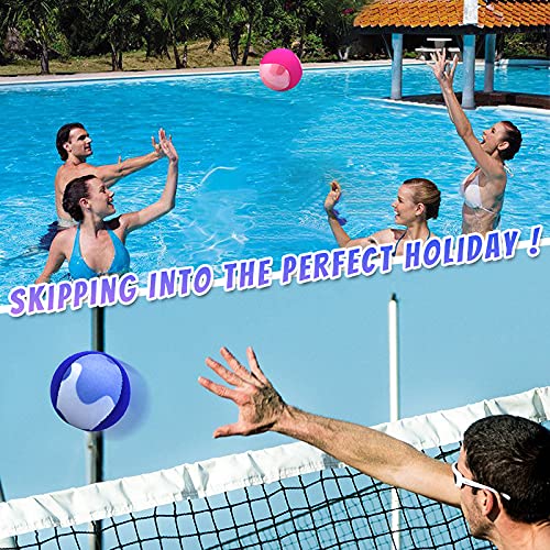 Guard Glasses Water Skipping Ball Summer Beach Ball 2-Pack Water Bouncing Balls Grip Ball for Beach Swimming Pool River Lake, Blue