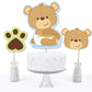 Big Dot of Happiness Baby Boy Teddy Bear - Baby Shower Centerpiece Sticks - Table Toppers - Set of 15
