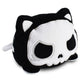 TeeTurtle - The Original Reversible Cat Plushie - White + Skeleton - Glows in the Dark! - Cute Sensory Fidget Stuffed Animals That Show Your Mood