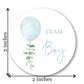 Balloon Gender Reveal Stickers - 40 Labels (20 of Each Design)