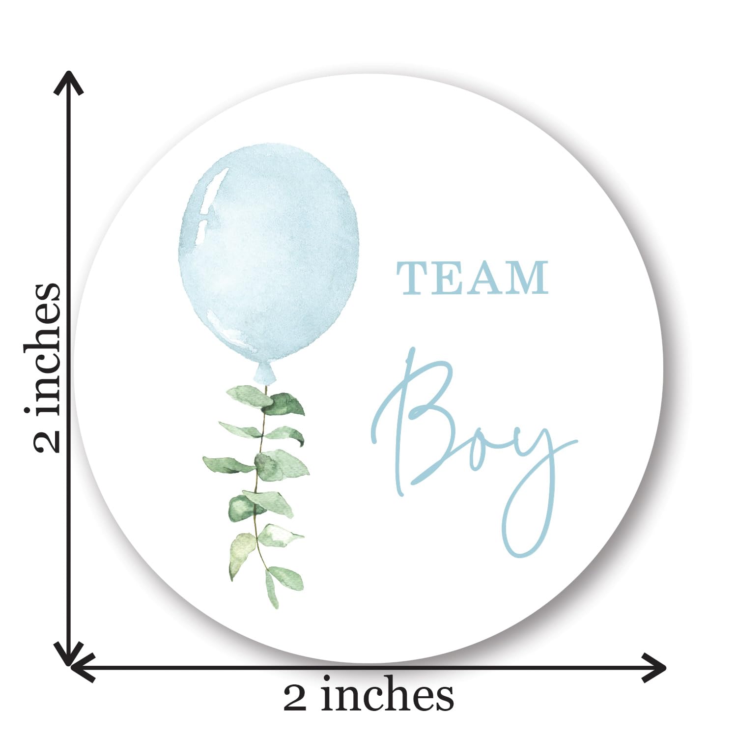 Balloon Gender Reveal Stickers - 40 Labels (20 of Each Design)