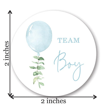Balloon Gender Reveal Stickers - 40 Labels (20 of Each Design)