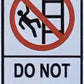 Five (5) Pcs Danger Do Not Climb On Racking Sticker (White, 2.5X6 Inch, Vinyl Sticker)