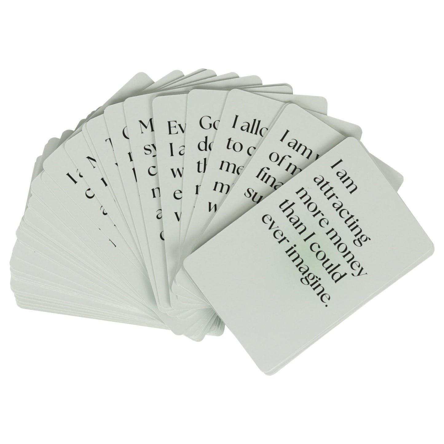 Money Affirmation Cards - 50 Daily Positive Affirmations for Wealth, Prosperity & Financial Success - Educational Money & Business Mindset Card Deck
