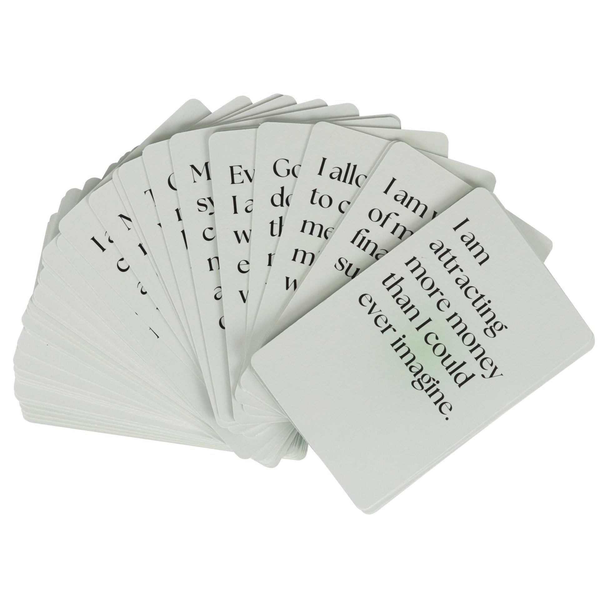 Money Affirmation Cards - 50 Daily Positive Affirmations for Wealth, Prosperity & Financial Success - Educational Money & Business Mindset Card Deck
