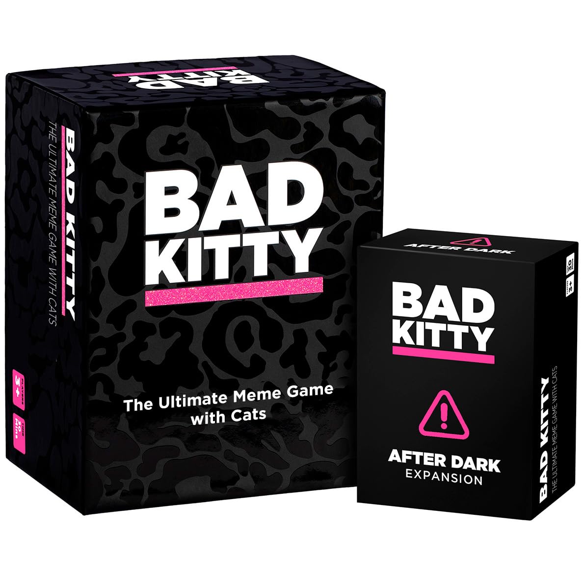 Bad Kitty Adult Party Game + After Dark Expansion Set - Ultimate Meme Game with Cats - Exploding for White Elephant Parties, Stocking Stuffers + Board