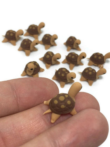 Mr_air_thai_Miniature Lot of 12 Miniature Turtle Fairy Garden Supplies Animal Figurine Furniture Dollhouse DIY GD#003