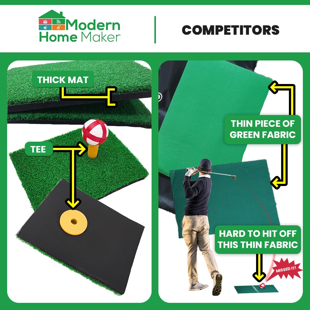 MHM's Ultimate Indoor Golf Chipping Game Mat - Premium Practice Mat - Ideal for Home Use (Indoor Golf Chipping Game)