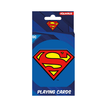 Aquarius DC Comics Superman Playing Cards Standard Size - Themed Novelty Deck with 52 Unique Superhero Designs in Decorative Embossed Tin