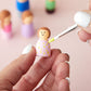 Juvale Unfinished Wooden Peg People - 50-Piece Set, 5 Sizes & Natural Wood - DIY Painting Peg Dolls & Wooden Doll House People - Family Constellations