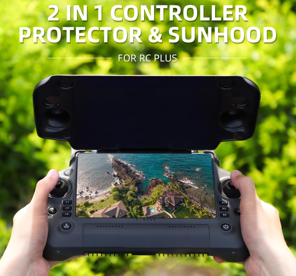 BTG 2 in 1 Controller Protector & Sunhood for DJI RC Plus Remote Controller Accessories