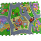 Fisher Price 6 Pc Mega Floor Mat with Vehicle Playmat with Vehicle
