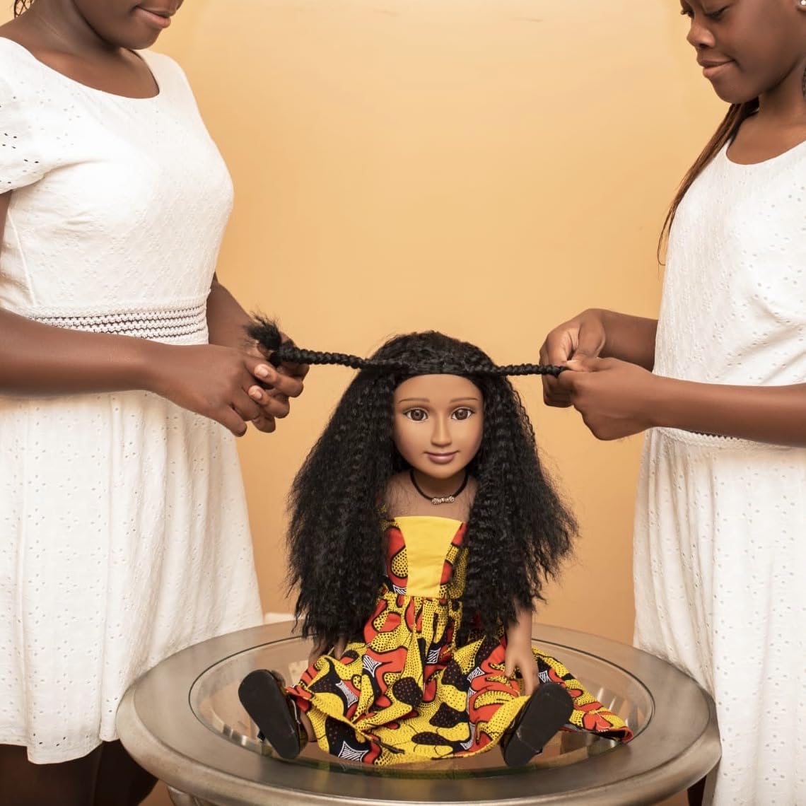 J&J Designs Princess Onyeka Natural Braiding Hair Doll