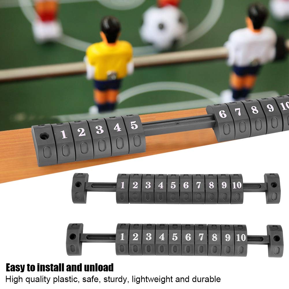 VGEBY 2Pcs Table Football Counter, Foosball Air Hockey Unidades de puntuaci¨®n contadores Foosball Partes Accesorios(28.00 * 4.00 * 2.00cm-Negro)