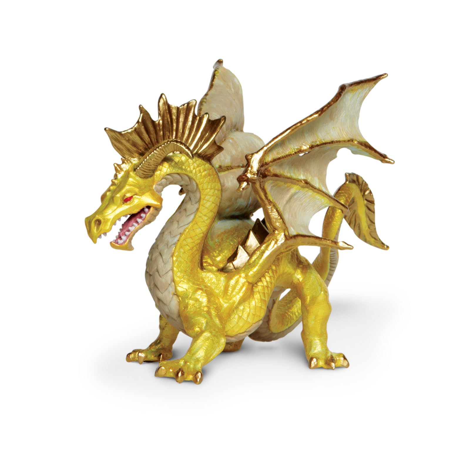 Safari Ltd. Golden Dragon Figurine - Detailed 6.75" Model Figure - Fun Educational Fantasy Play Toy for Boys, Girls & Kids Ages 4+