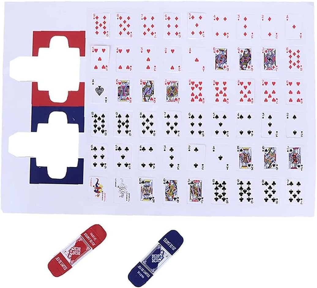 1 Set Fashion Miniature Playing Cards Dolls Poker Dolls Decoration Dollhouse Accessories Decoration for Doll Accessories Scale Dollhouse Play Sets