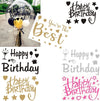 Happy Birthday Party Stickers, 6 Pcs Birthday Paster for Big Clear Transparent Balloon, Party Decor Balloon Decals Paster for Bobo Balloons EFAY