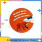 ShaoAngDuoMi Brown Bear Felt Story Wheel Toy - Montessori Early Learning Toy for Kids - Interactive Felt Story Board for Preschool Education