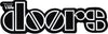 Square Deal Recordings & Supplies - The Doors - Black and White Logo - Die Cut Sticker