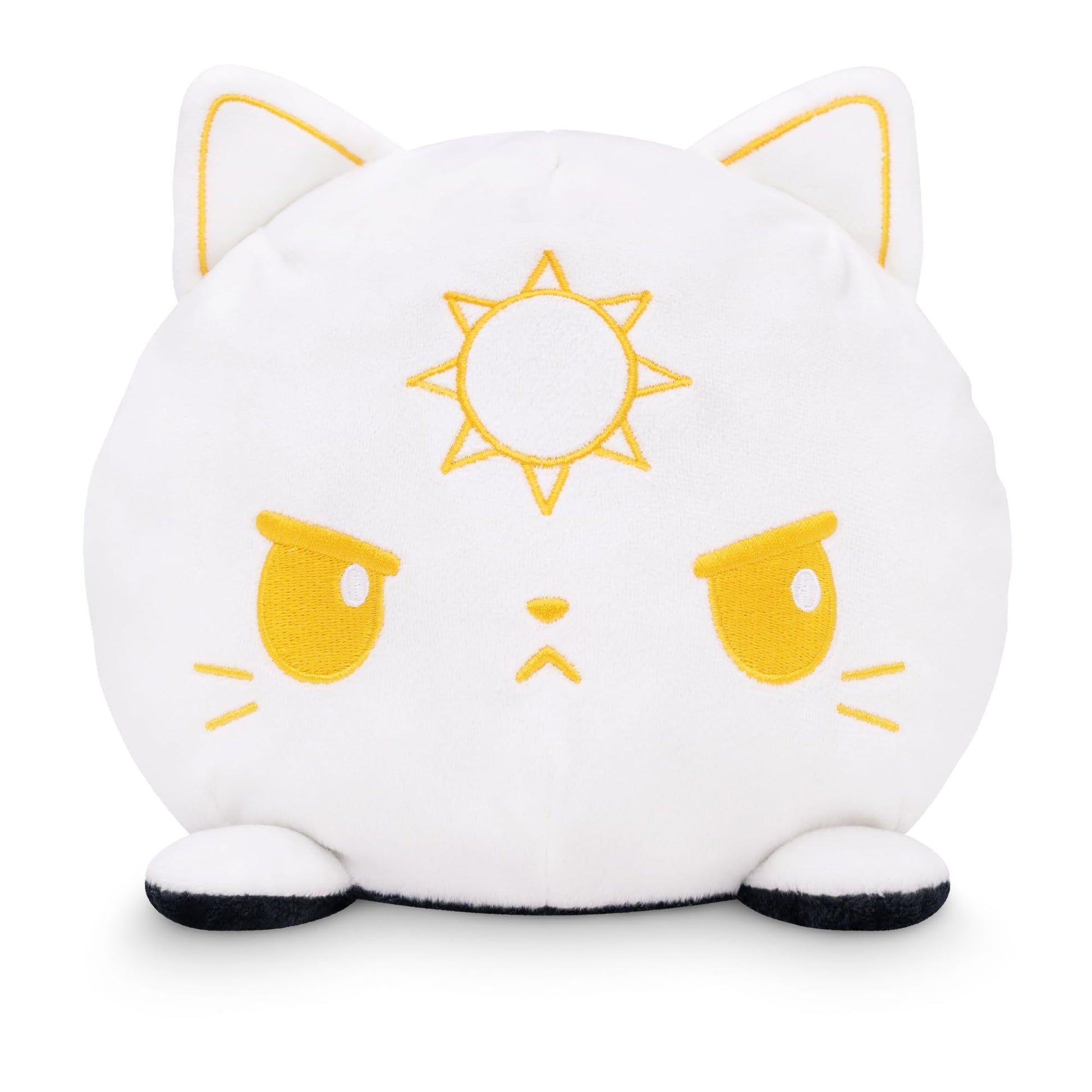 TeeTurtle Reversible 6" Cat Plushie - Celestial Sun and Moon - Cute Kawaii Soft Stuffed Animal