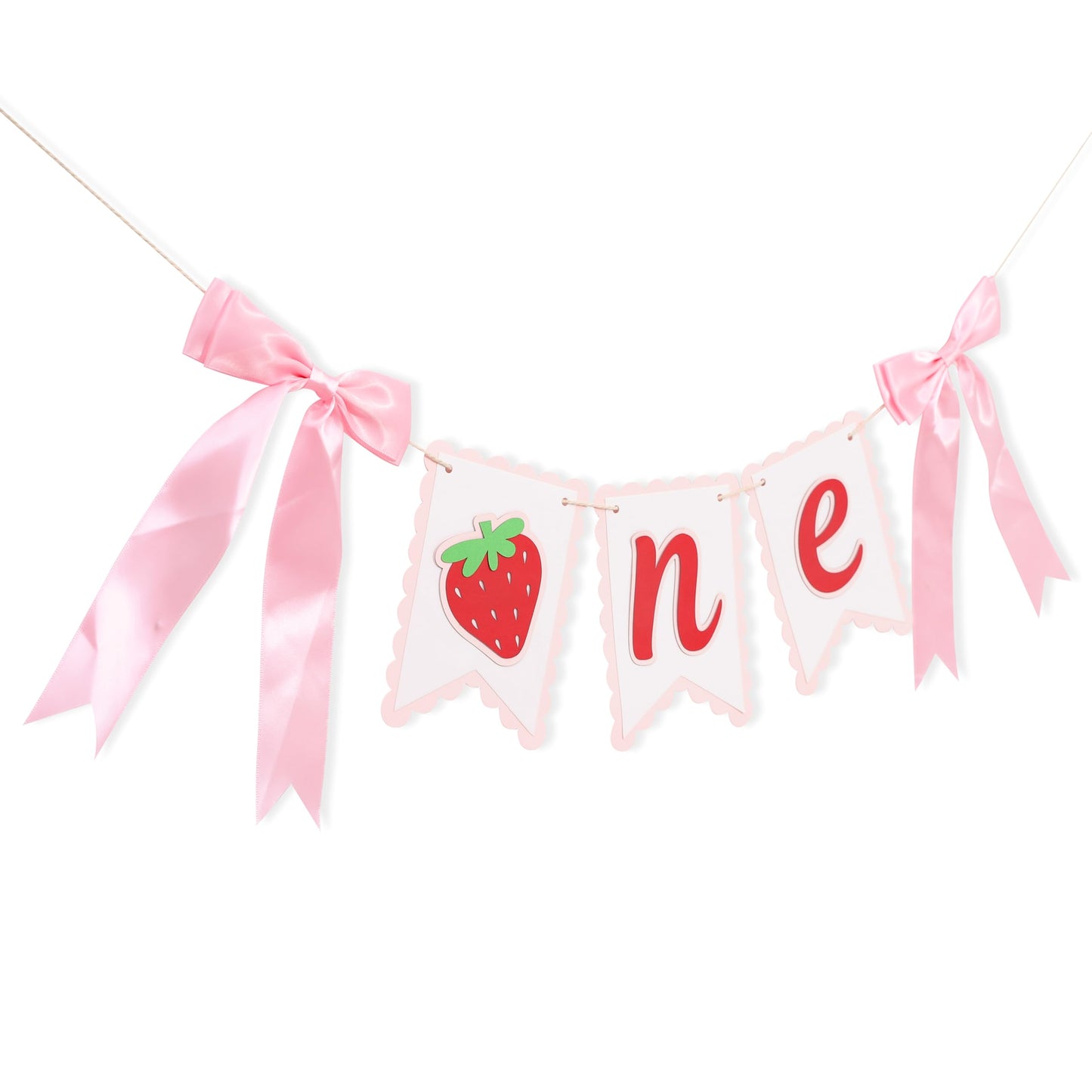 Strawberry One High Chair Banner,Strawberry First/1st Party Birthday Decor