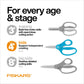 Fiskars 5" Blunt-Tip Scissors for Kids Ages 4-7, For School or Crafting, Turquoise (Pack of 1)