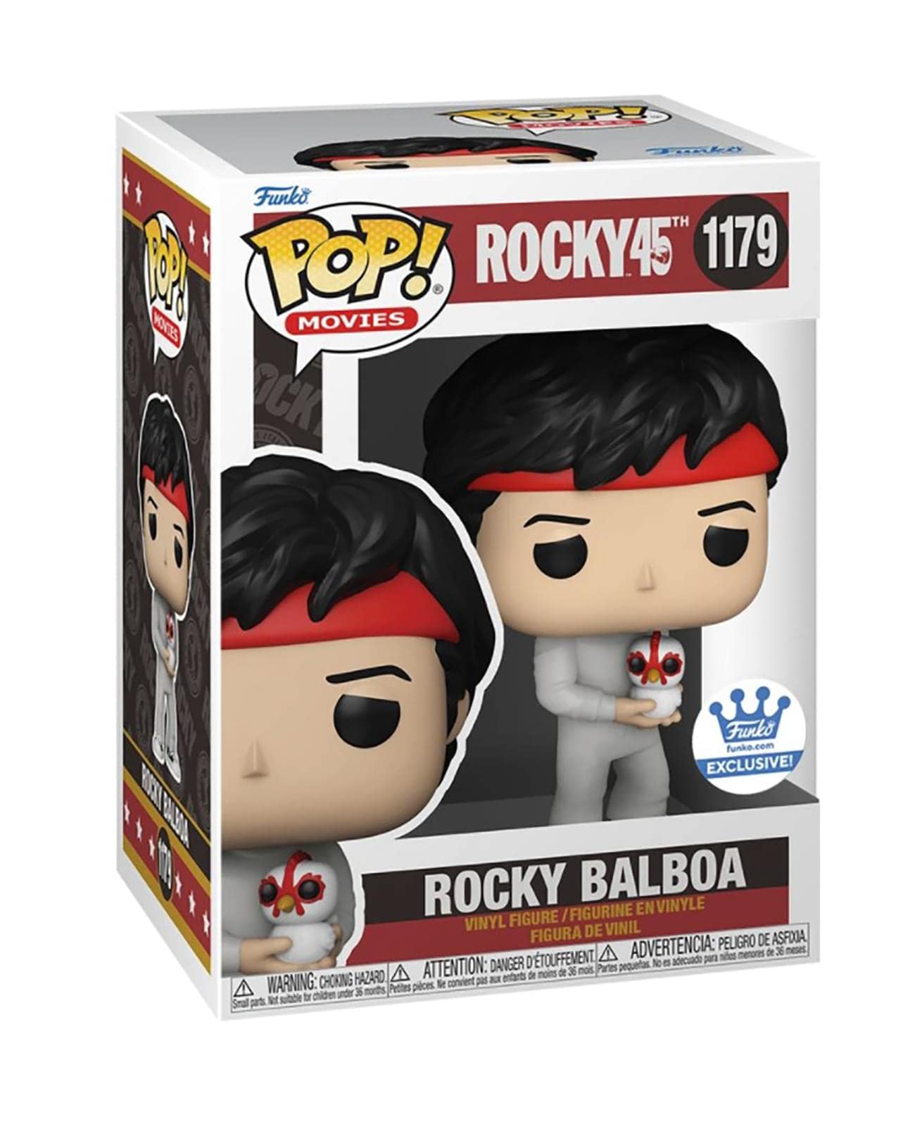 Funko Pop! Rocky with Chicken Shop Exclusive Figure 45h Anniversary 1179 Bundled with Pop Protector