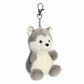 Aurora® Adorable Palm Pals™ Busky Husky™ Clip-On - Fun Collectible Plush for Kids and Adult Collectors - Perfect for Decorating Rooms and Birthday