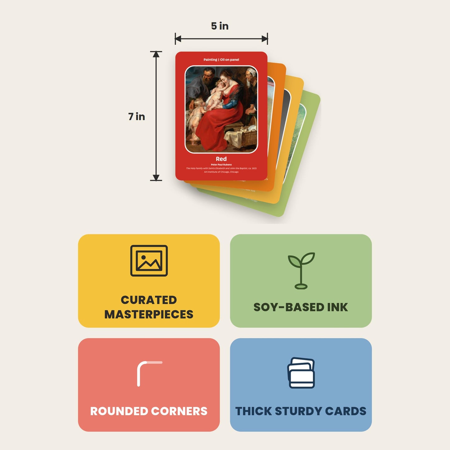 Baby Flash Cards - 13 Real Museum Masterpieces, Baby's First Art Collection