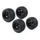 4X RC 1/10 Scale Monster Truck Tires Gravel Tread w/ 5 Spokes Wheel Rim