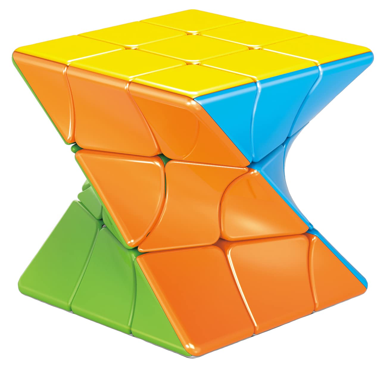 Twisty Speed Cube 3X3X3 Twisted Magic Cube Puzzle Toy Stickerless Colorful
