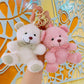 YUKOUQIAN Bear Stuffed Animals Mini Plush Toy Keychain Small Plushies for Kids Girls Boys 4.9 Inch (Keychain Bear Pink)