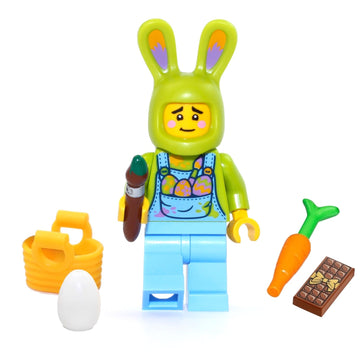 LEGO Holiday Minifigure - Easter Bunny with Accessories (Egg, Basket, Paint Brush, Carrot, and Chocolate Bar)