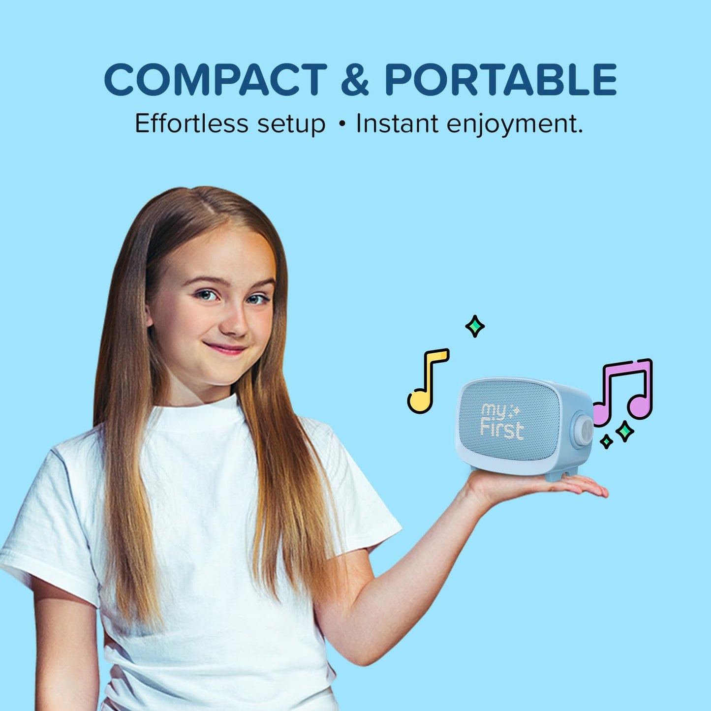 myFirst Voice 2 - Kids Mini Karaoke Machine with Wireless Microphone and Voice Changer for Kids, Portable Bluetooth Speaker, Christmas Toys Gifts for