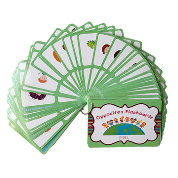 Zwttey 100 Groups English Antonyms Flashcards Building Vocabulary Pocket Cards Educational Learning Toys Pre-Kindergarten Classroom Supplies