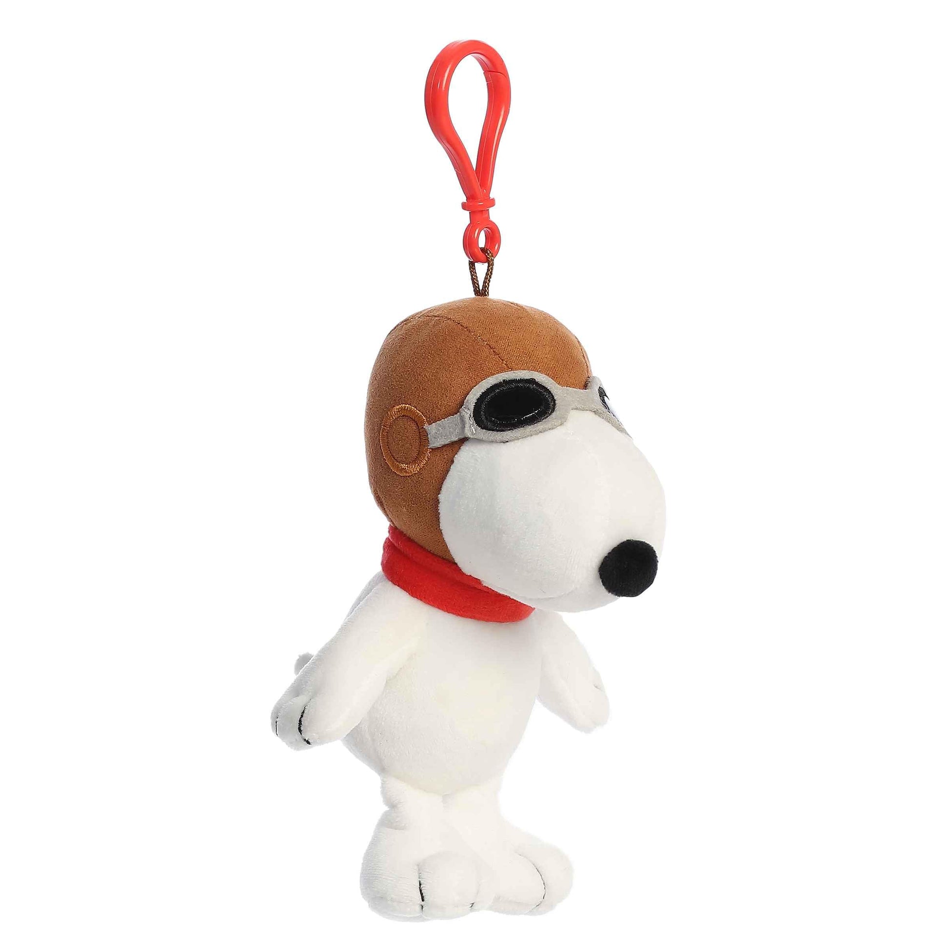 Aurora® Adorable Peanuts® Flying Ace Clip-On Stuffed Animal - Officially Licensed Toys for All Snoopy Fans - Nostalgic Gift for Adults and Birthday