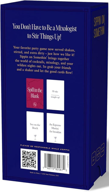 Sippin on Somethin' Cocktail Trivia & Tabletop Card Game - Trivia + General Cocktail Knowledge Blended with Questions and Social Connection - Ideal
