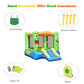 HONEY JOY Inflatable Bounce House, Blow up Moon Bounce for Kids w/Slide, Giant Jumpy Area, Ocean Ball Pit, Basketball Rim, Stakes, Jumping Bouncy