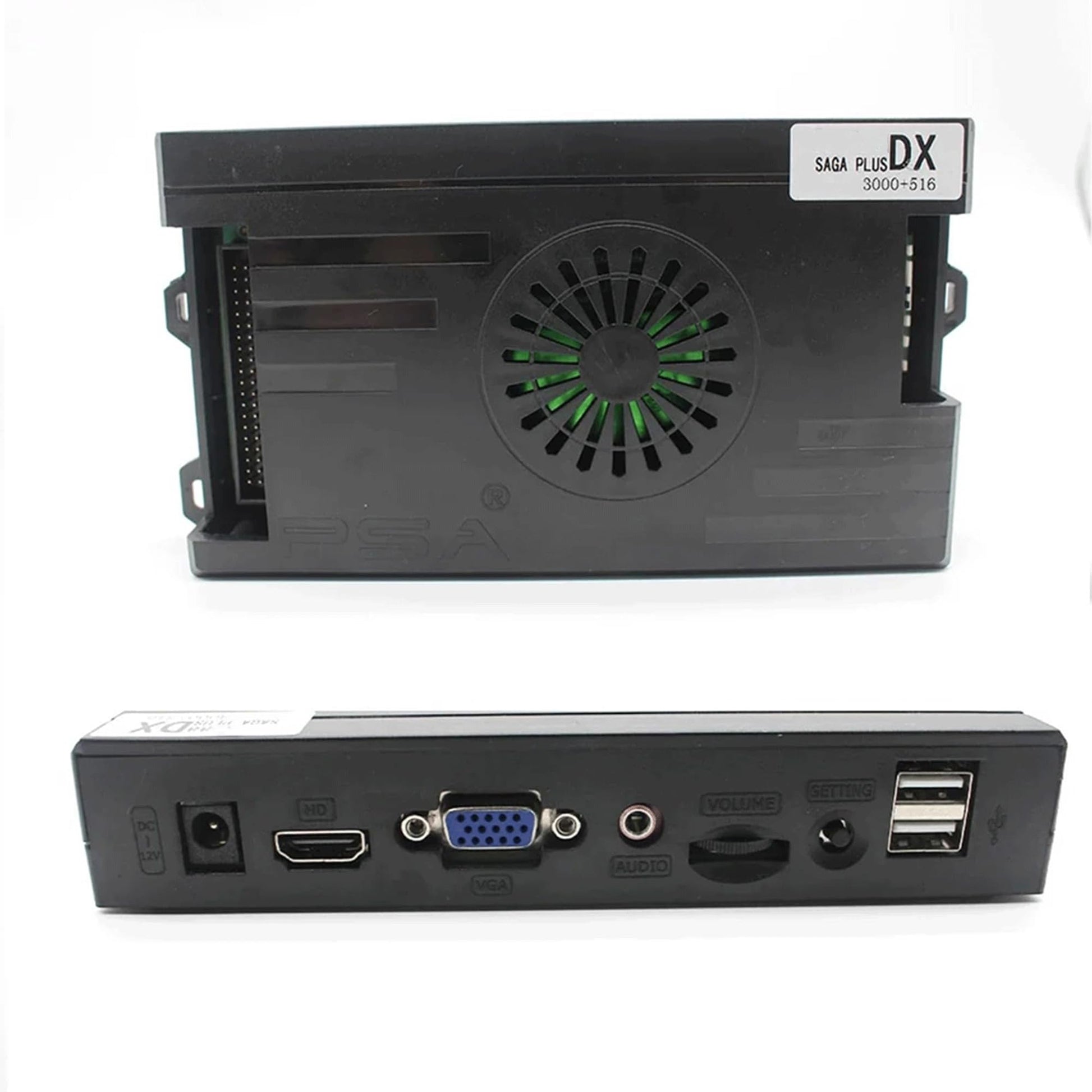 UYXOERA 3D Saga DX Plus 3000 Horizontal + 516 Vertical Games System, 3 Sides Cocktail, Arcade PCB, Jamma Box, USB Trackball, CRT, VGA, HDMI