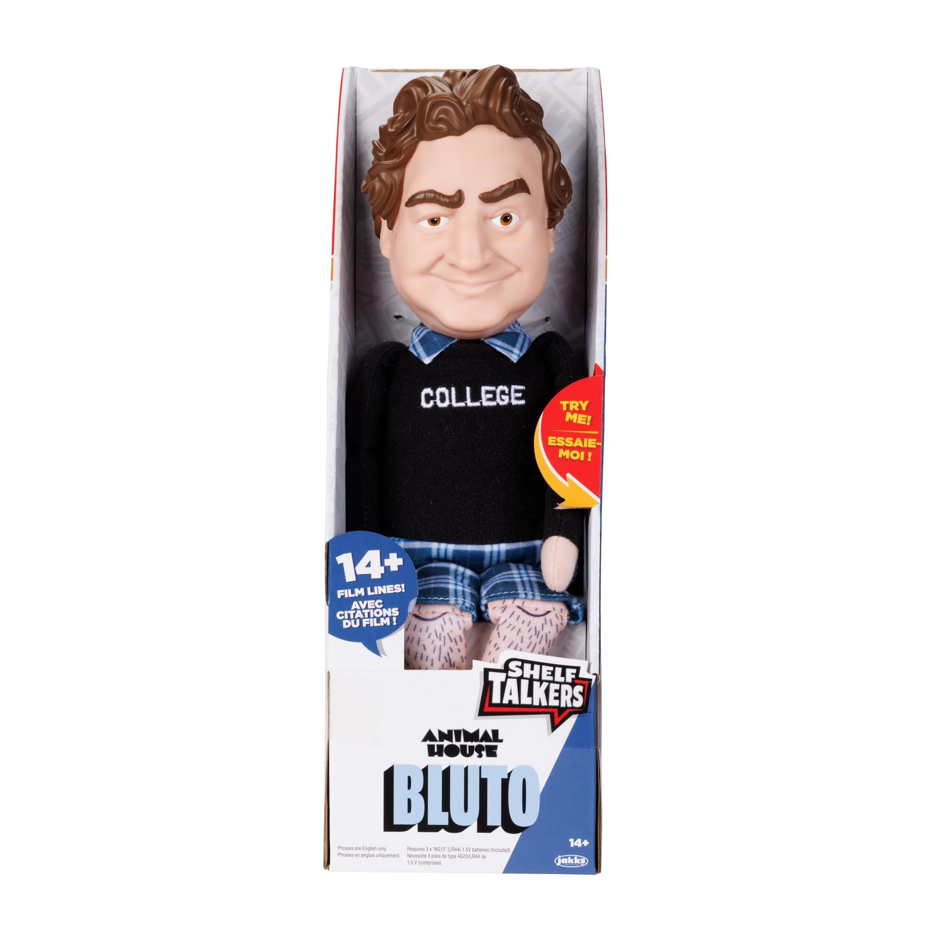 Shelf Talkers 12" Talking Plush Bluto from Animal House Movie, Pull String Toy Collectible Plush