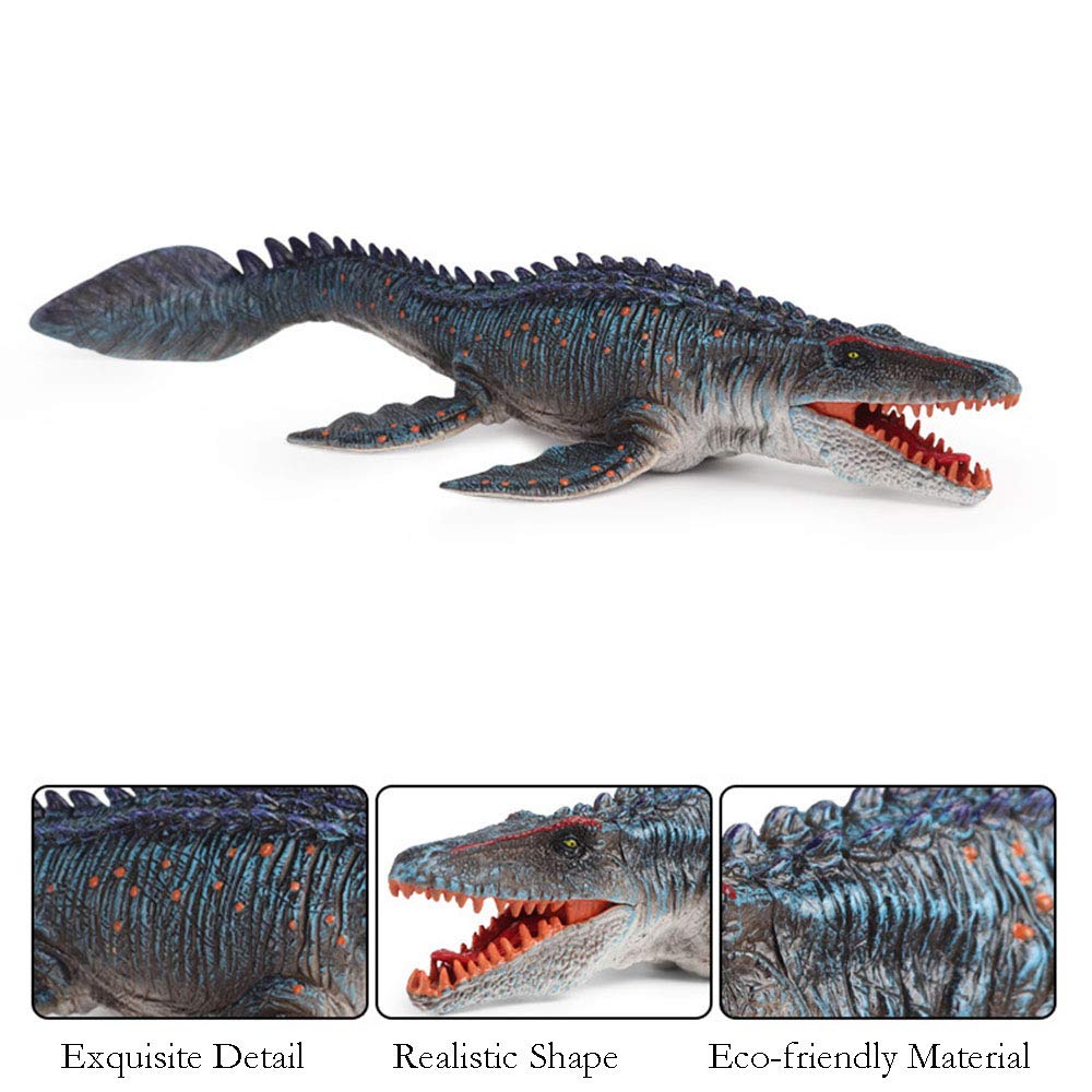 FLORMOON Realistic Animal Figures Mosasaurus Solid Sea Animal Toy, Science Project, Cake Topper, Early Educational Toys Birthday for Toddlers Kids Age
