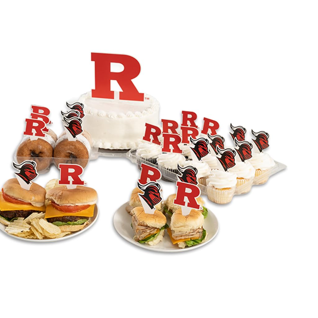 Desert Cactus Rutgers University Cupcake Topper and Cake Toppers Set - Scarlet Knights 25 Pcs Party Supplies, Decorations and Favors