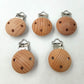 Natural Beech Wood Pacifier Clips Holder Teething Grasping Suspender Clips Charm DIY Pacifier Chain Teether Accessory (15pcs)