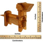 Dog Kumiki IQ 3D Brain Teaser Wooden Puzzle - Disassemble and reassemble This Interlocking 10 Pieces Puzzle