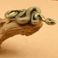 Aorvoras Miniature Snake Figurine, Brass Snake Figurines, Retro Snake Statue Ornament, Dollhouse Miniature Snake, Mini Micro Garden Landscaping