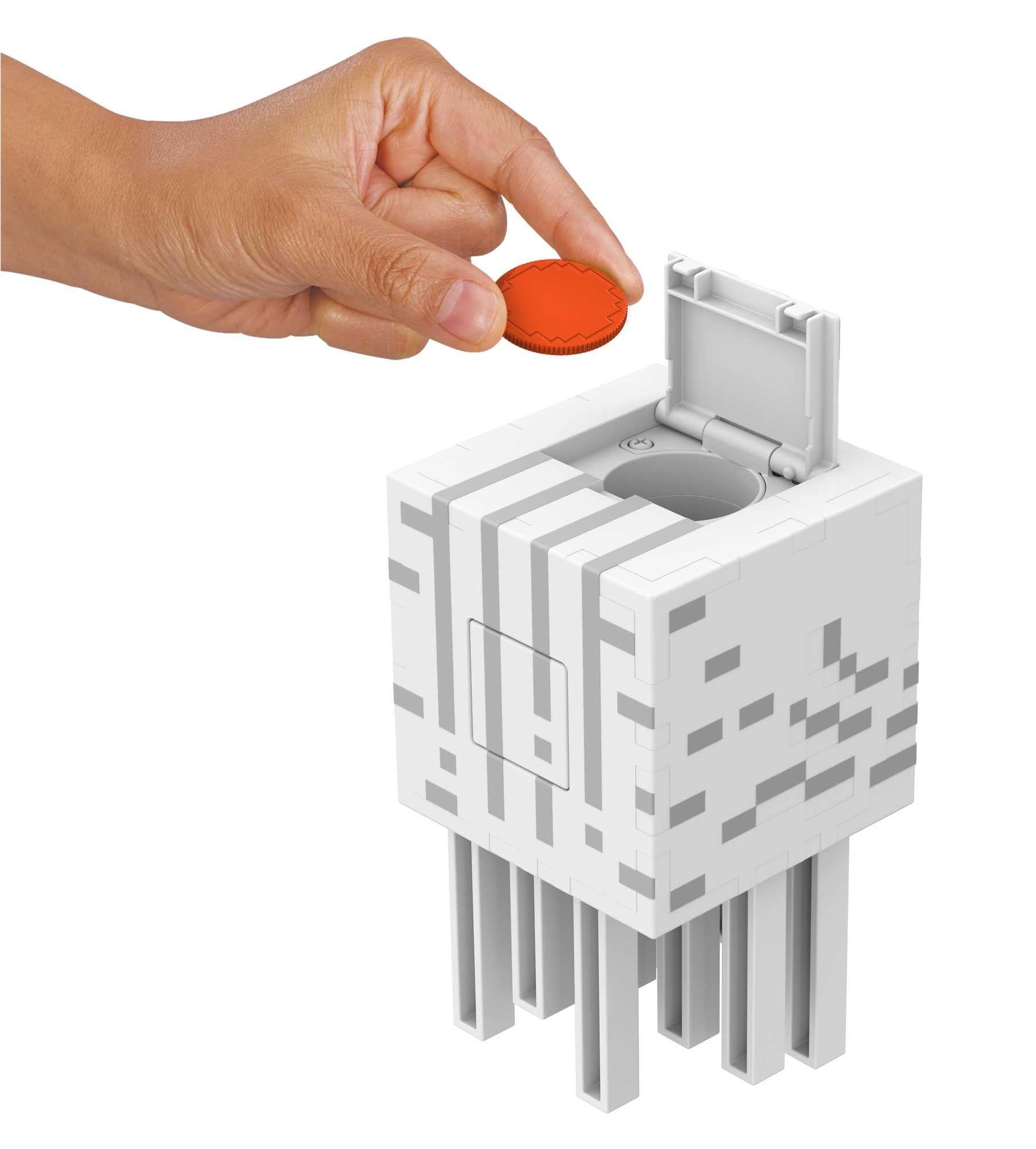 Mattel Minecraft Toys | Fireball Ghast Figure with 10 Shooting Discs | Video-Game Collectible | Gifts for Kids and Fans
