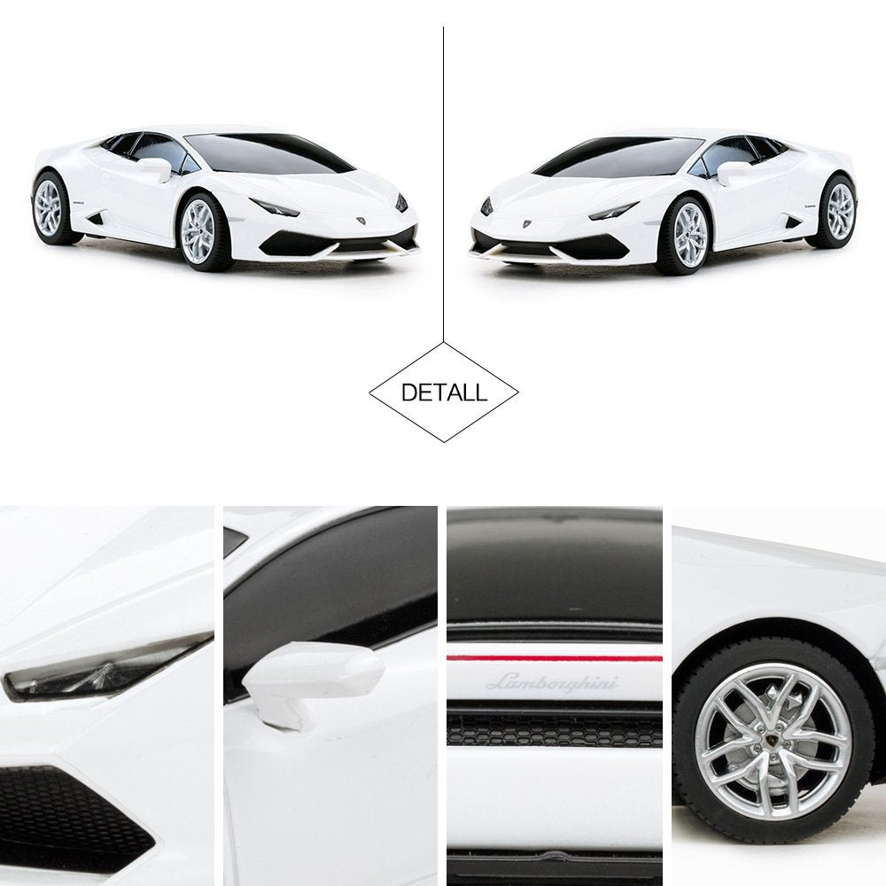 RASTAR Lamborghini HURACÁN LP610-4 RC Car Radio Remote Control, 1/24 Scale (White)