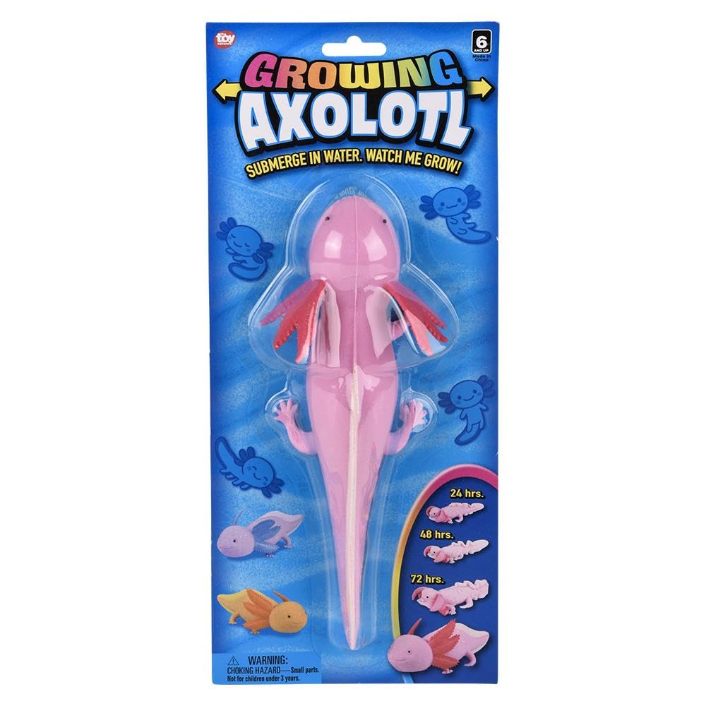 Rhode Island Novelty 9" Growing Axolotl (1 Per Order, Style May Vary)
